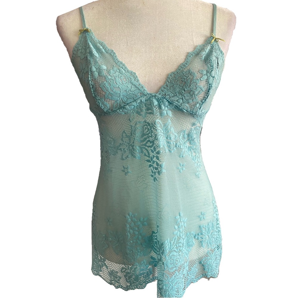 Victoria’s Secret blue lace lingerie
